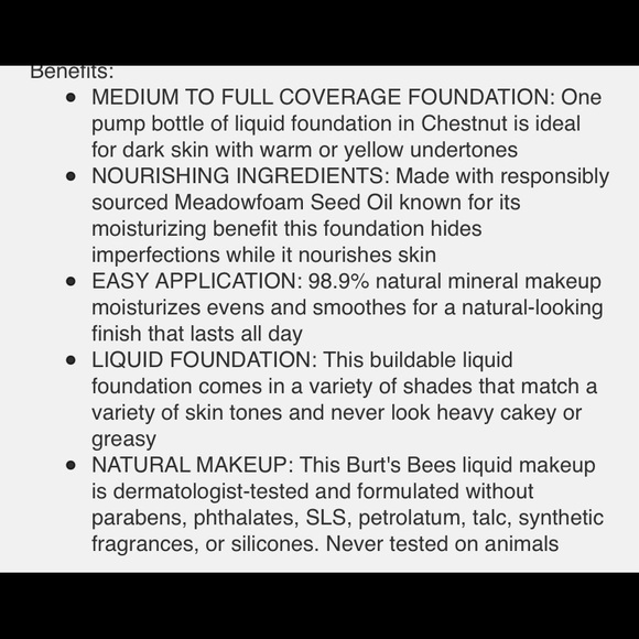 Burts bees goodness glows liquid make up chestnut - Picture 9 of 11